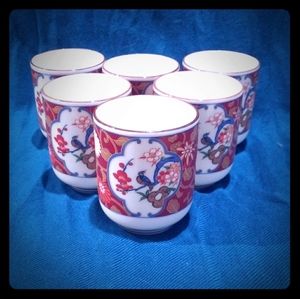 Vintage Japanese sake cups - set of 6